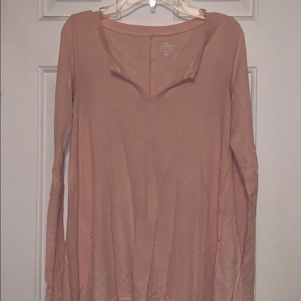 pink long sleeve shirt